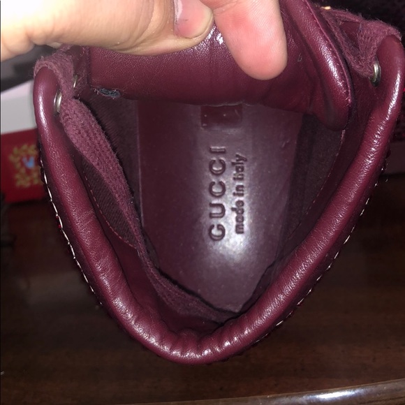 Ruby Red Gucci rhinestone high tops - Picture 4 of 5